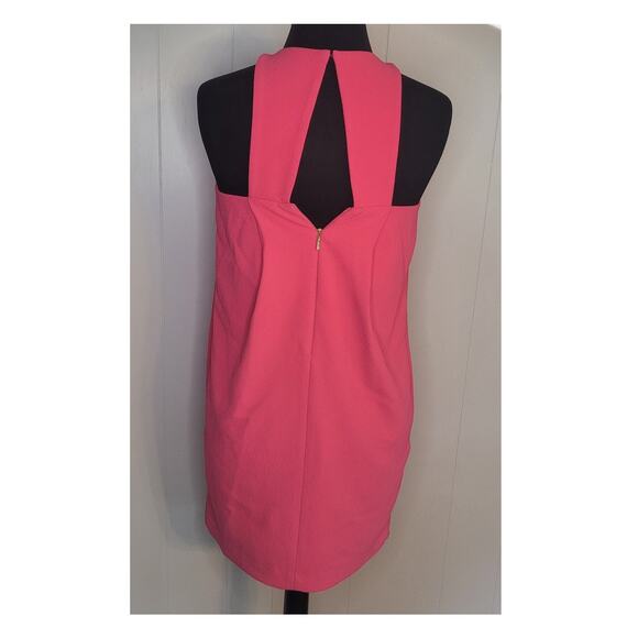 Trina Turk Felisha Front Pleat Halter Dress Pink Crepe Size 0 NWOT - Picture 4 of 13